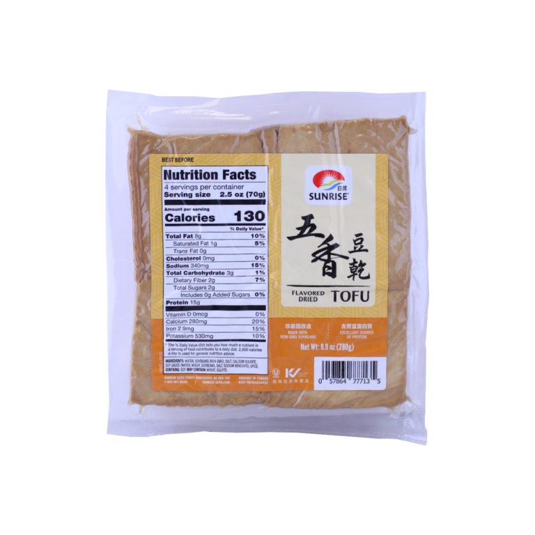 Flavored Dried Tofu (5 Spice Tofu) Sunrise 10/9.9oz Sun Food Warehouse